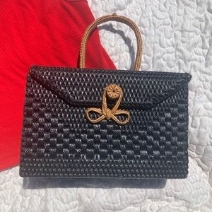 Basket Weave Wicker Purse